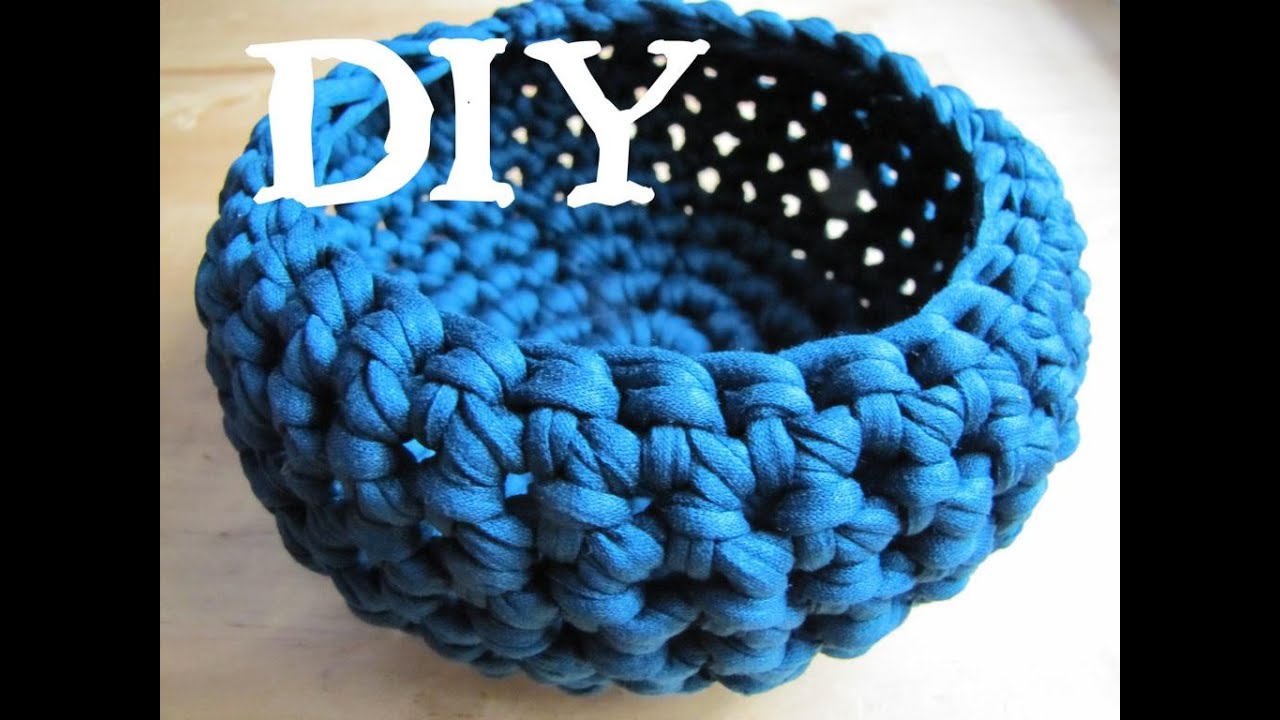 Utensilo / Körbchen häkeln DIY mit Textilgarn (auch für Anfänger!)