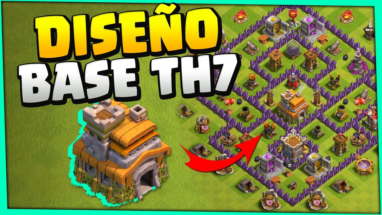 ¡El MEJOR DISEÑO de ALDEA de AYUNTAMIENTO 7! Clash of Clans TH7