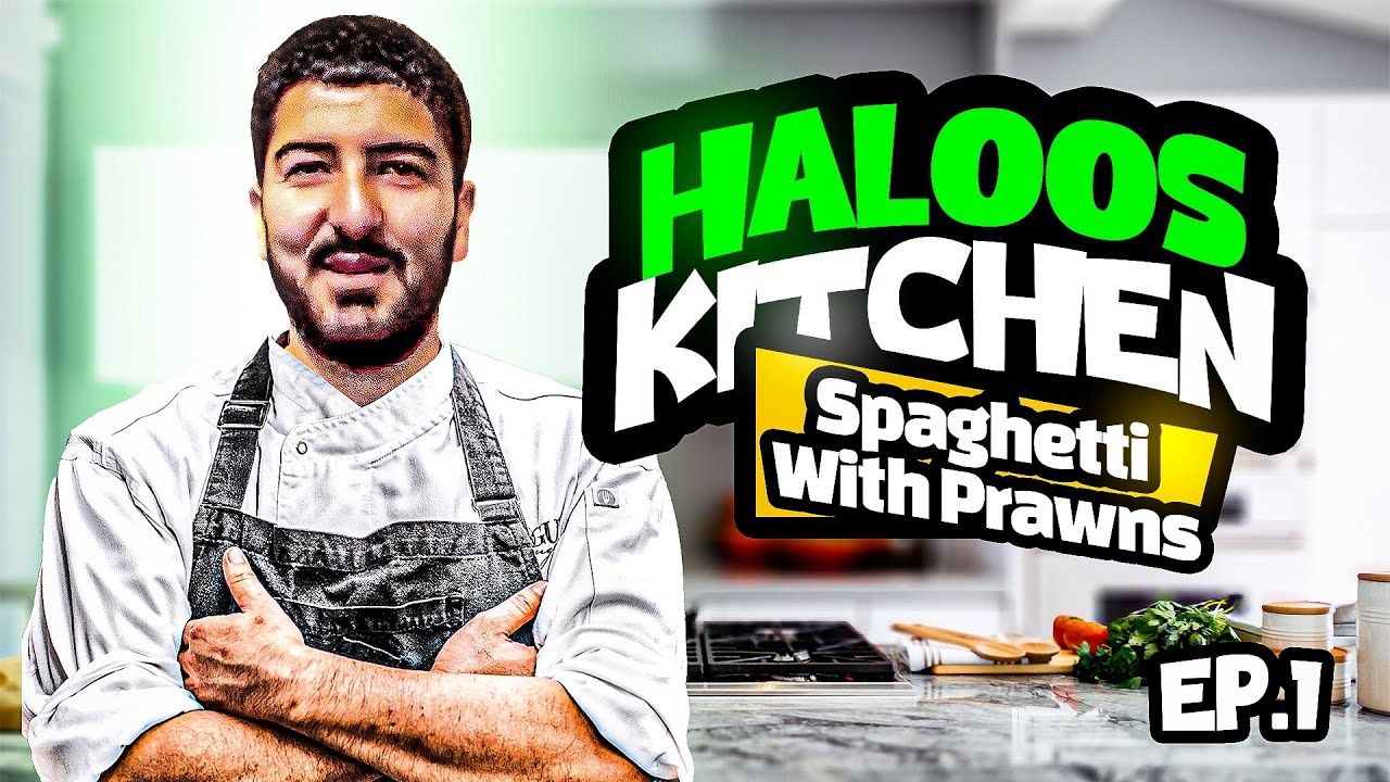 Welcome To Haloo''s Kitchen Ep1 -  Cooking Spaghetti With Prawns