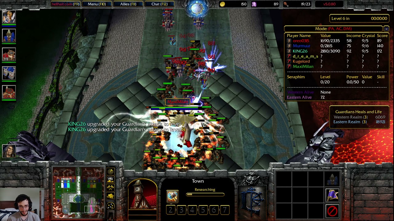 Warcraft 3 Classic: HellHalt TD Competitive #93 - Great Focus!