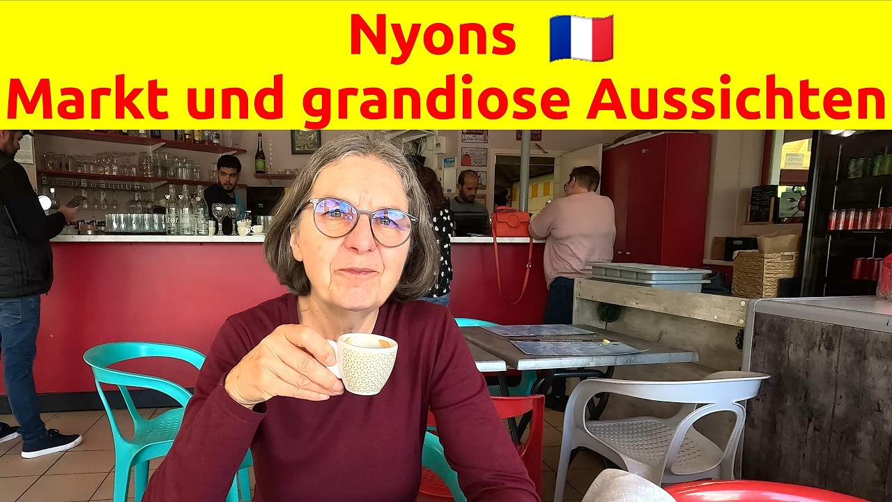 Provenzalischer Markt Nyons (Drome) und Aussichtsfelsen