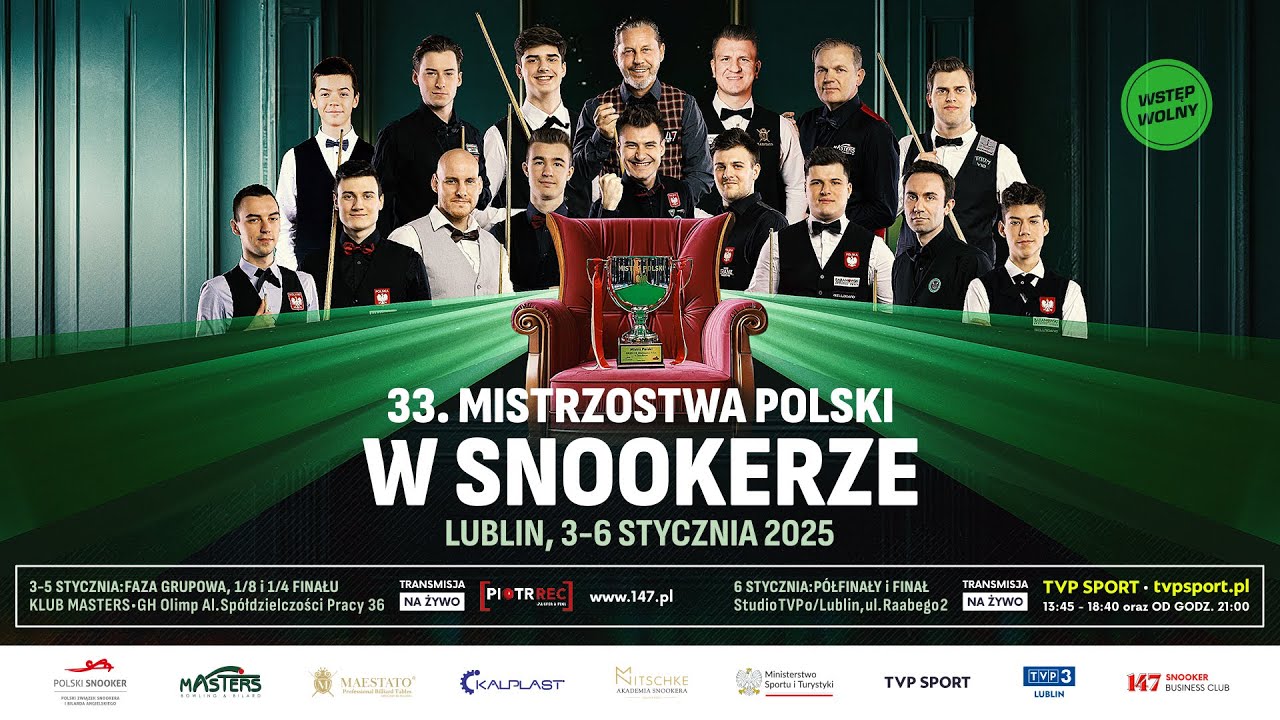 Mateusz Baranowski vs Maciej Kusak: 33. Otwarte Mistrzostwa Polski w Snookerze – Lublin 2025