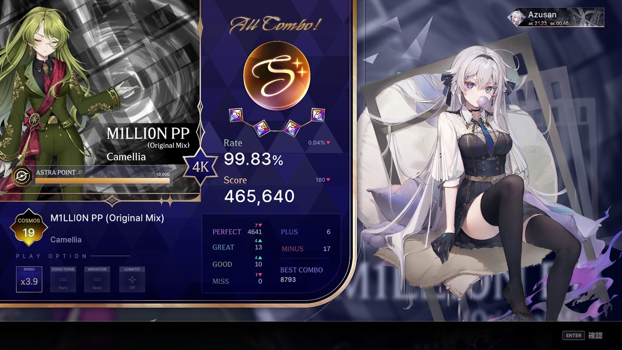 M1LLION PP(Original Mix) All Combo!! 99.83%