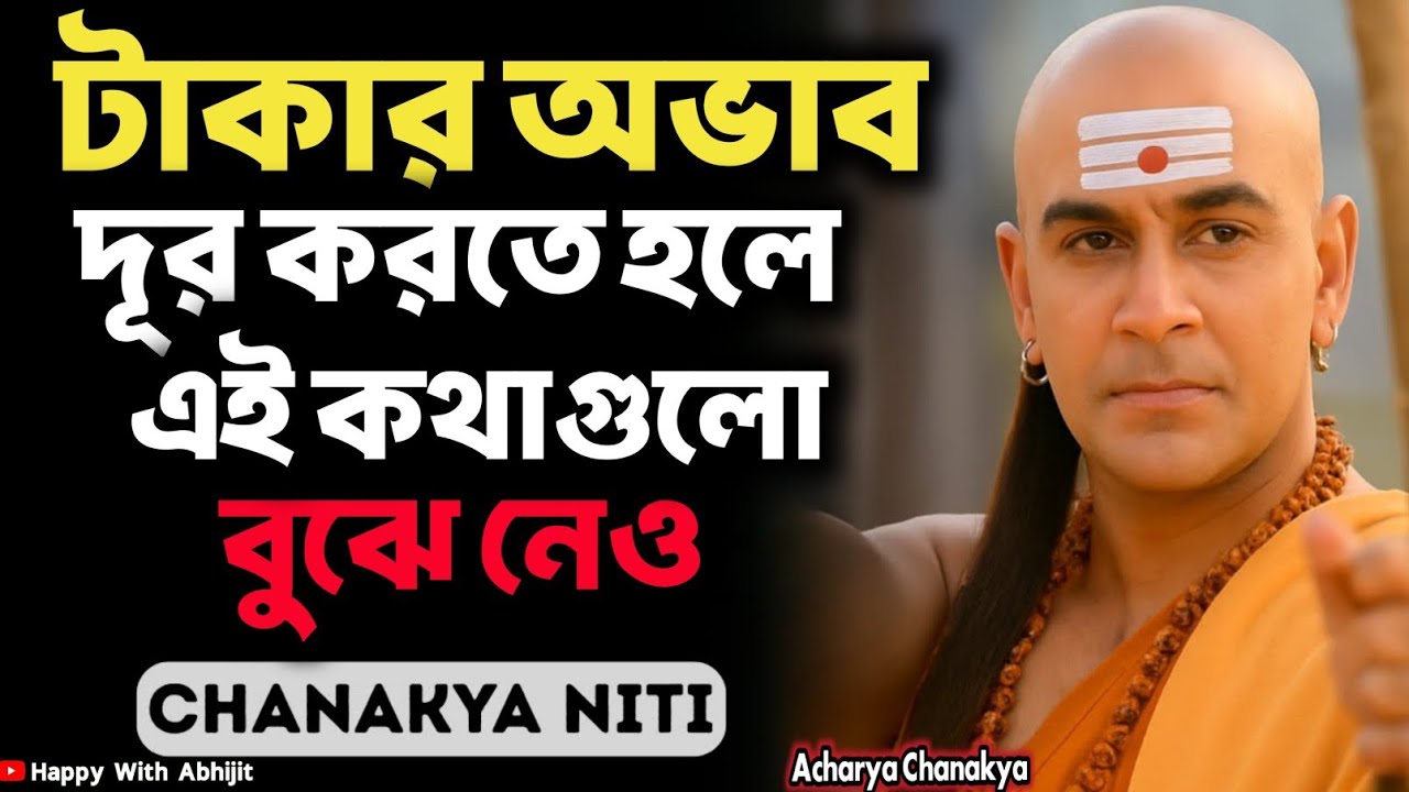 টাকার অভাব দূর করতে হলে এই কথাগুলো বুঝে নেও | Bengali Motivational Video By Acharya Chanakya 