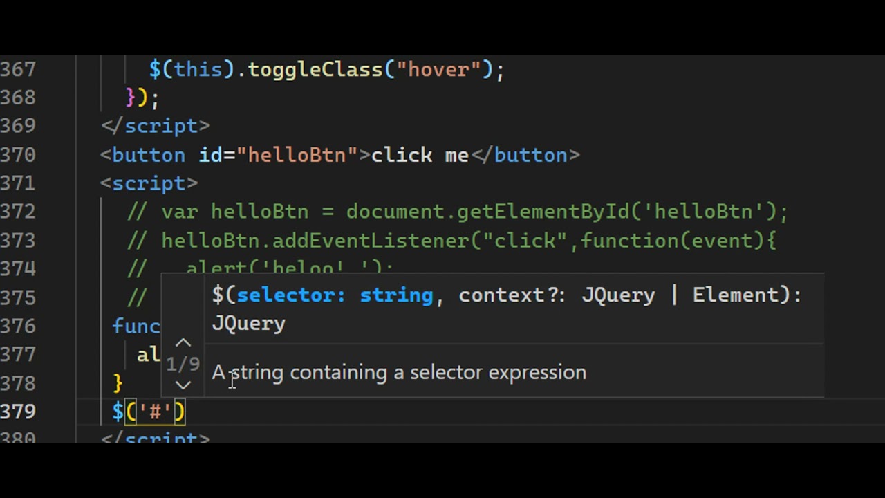 jQuery click event method to display alert box
