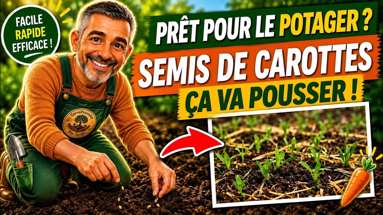 Semis de Carottes 🥕 + État des Cultures au Potager en Début de Saison !