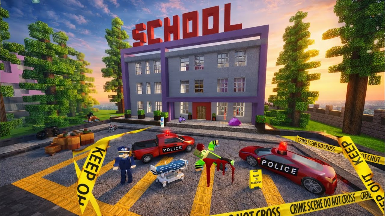 SCHOOL PARTY CRAFT - SHOCKING SCHOOL CHAOS!STUDENT PLUMMETS FROM ROOF AND RESCUE TEAM COMES!