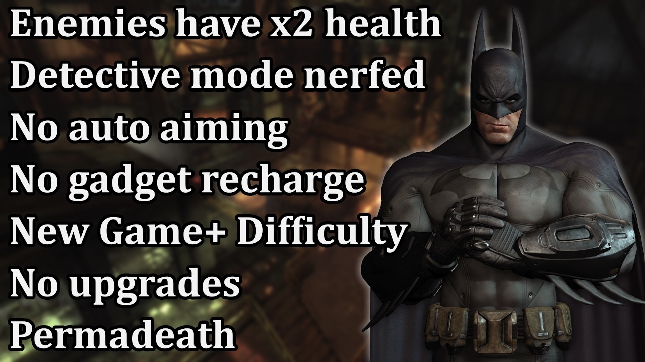 Я создал свой собственный мод сложности для Batman: Arkham City.