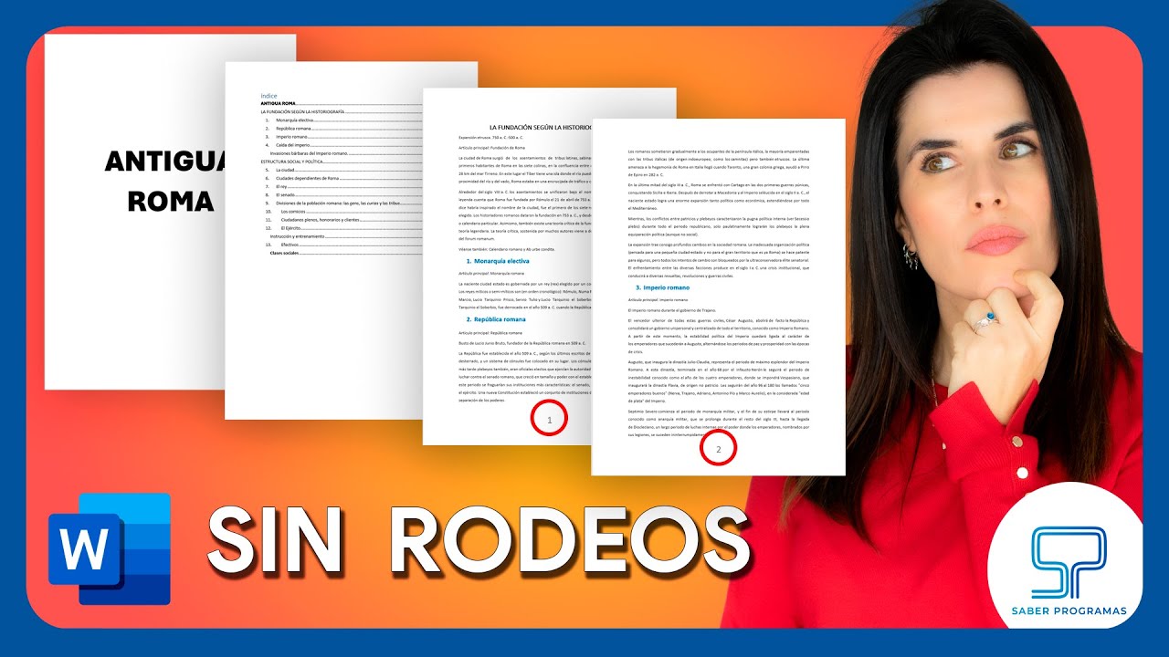 📃 C&oacute;mo NUMERAR p&aacute;ginas en WORD SIN PORTADA e &Iacute;NDICE ✅