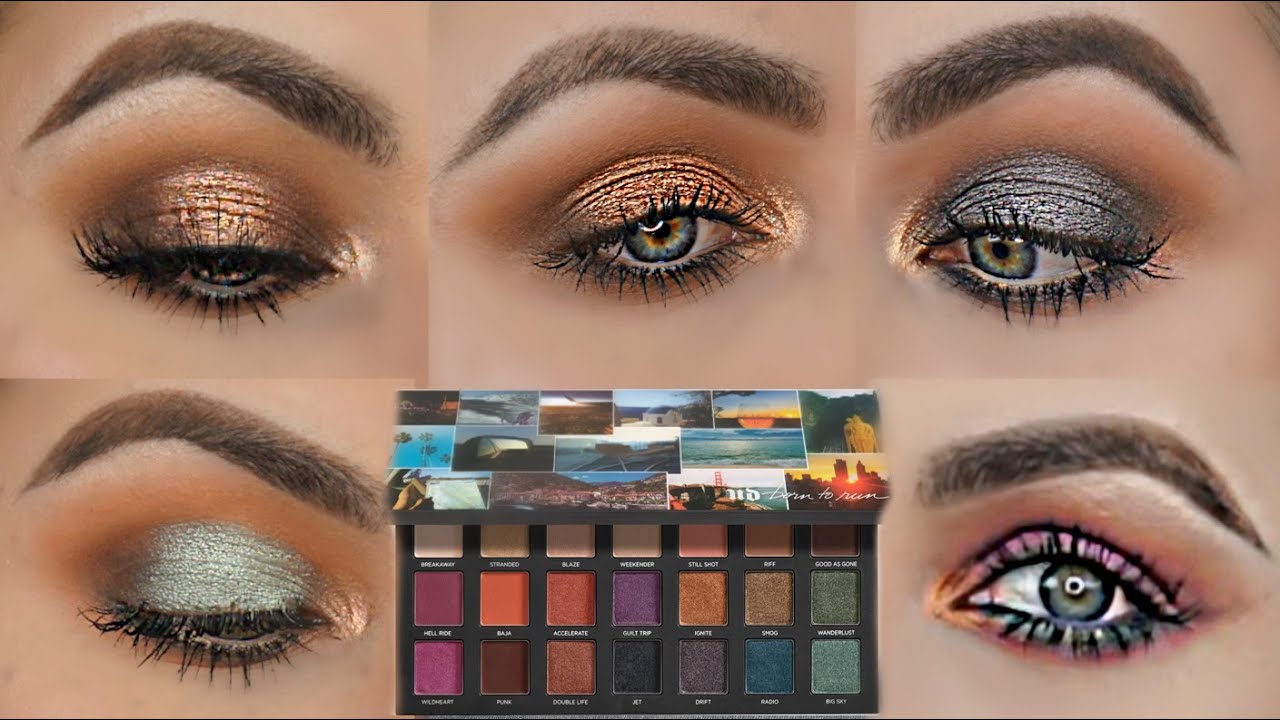 5 LOOKS 1 PALETTE | FIVE EYE LOOKS WITH THE BORN TO RUN PALETTE BY URBAN DECAY  |Patty