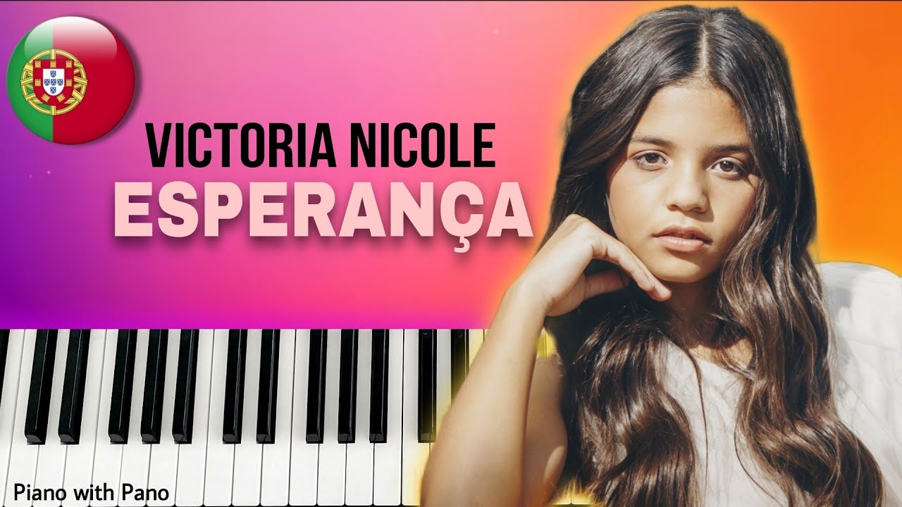 Victoria Nicole - Esperança | Portugal 🇵🇹 | Piano Cover | Junior Eurovision 2024