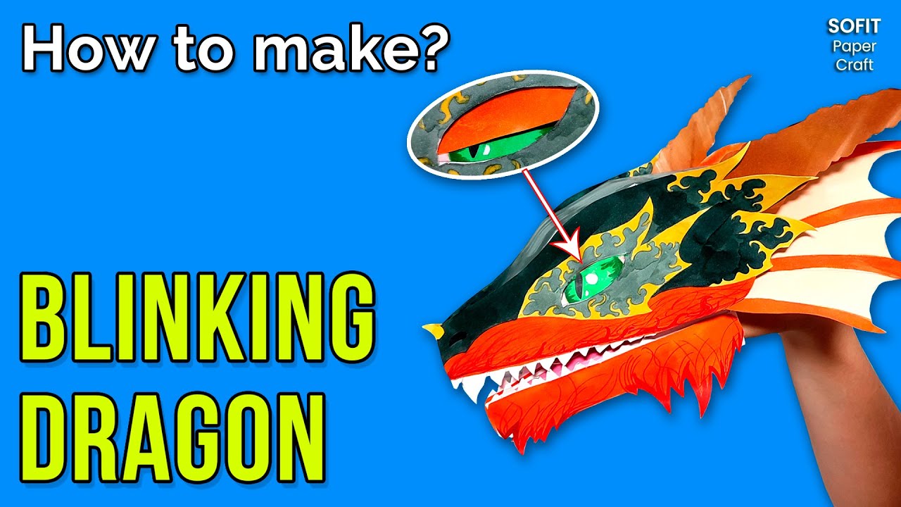 How to make a FIRE BLINKING DRAGON out of paper on hand. DIY Sofit PaperCraft