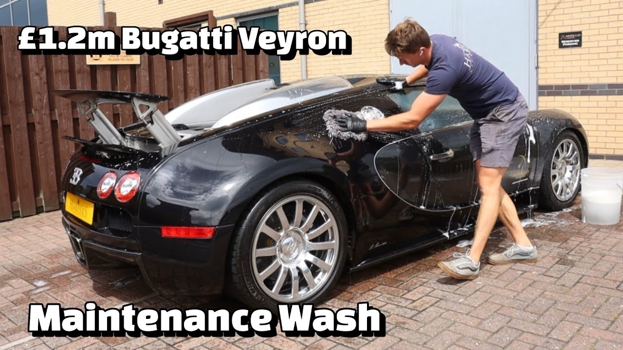 Cleaning a £1.2M Bugatti Veyron 