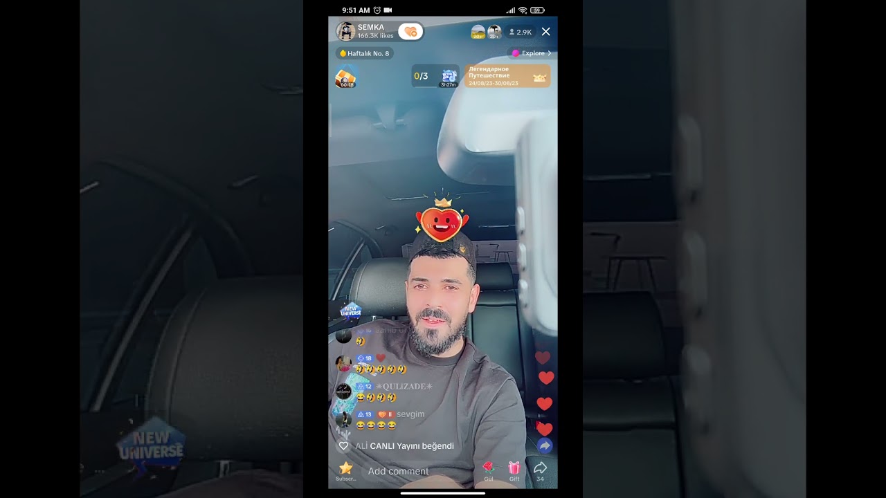 Semka ƏSƏBLƏŞDİ❗| Semka tik tok canlı