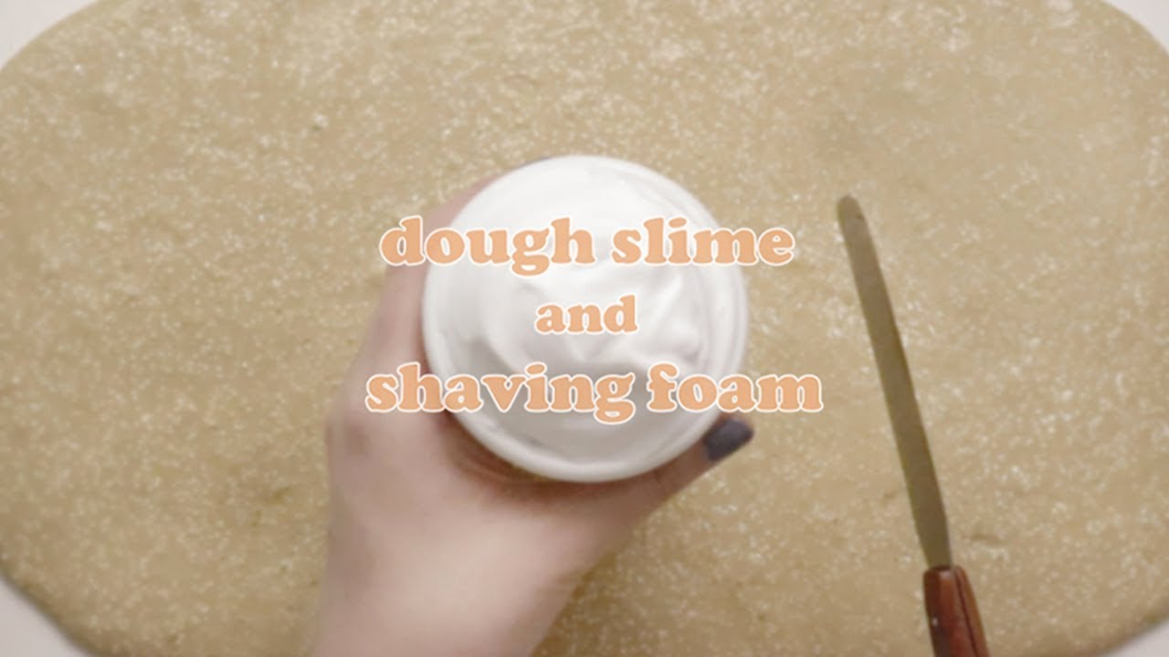 ASMR 반죽 슬라임과 쉐이빙 폼 Playing with shaving foam and slime