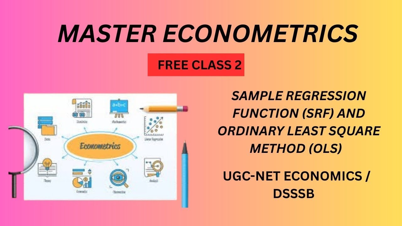 Econometrics Free class 2 for UGC-NET Economics/ DSSSB 
