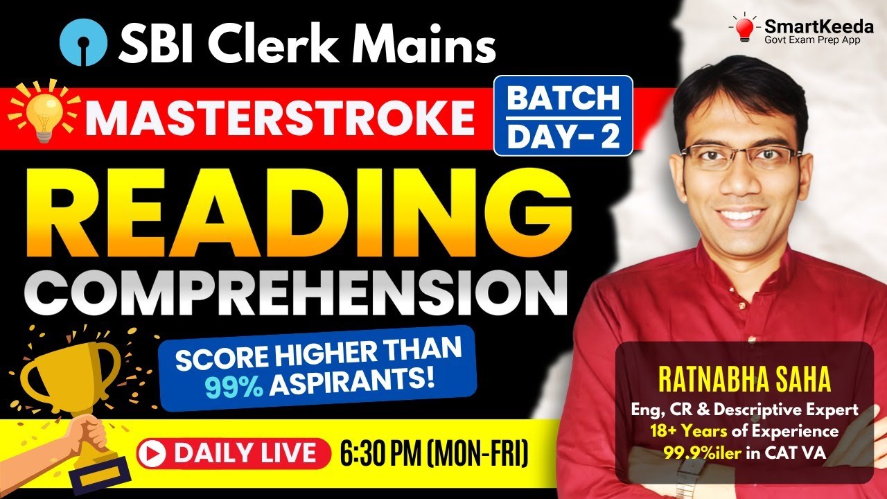 Reading Comprehension for SBI Clerk Mains | RC Tricks & Daily Practice for Bank Exams | Ratnabha Sir