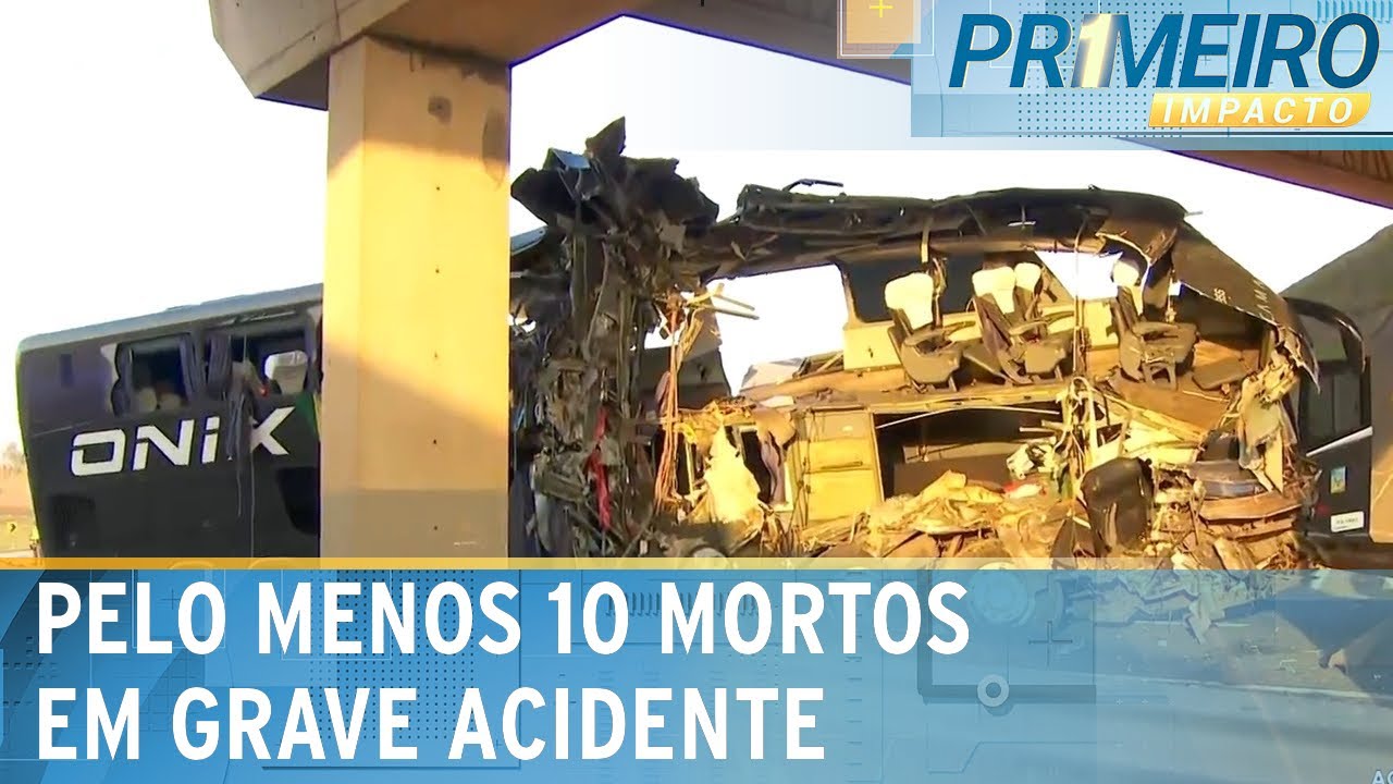 Pelo menos 10 morrem em acidente com ônibus no interior de SP | Primeiro Impacto (05/07/24)