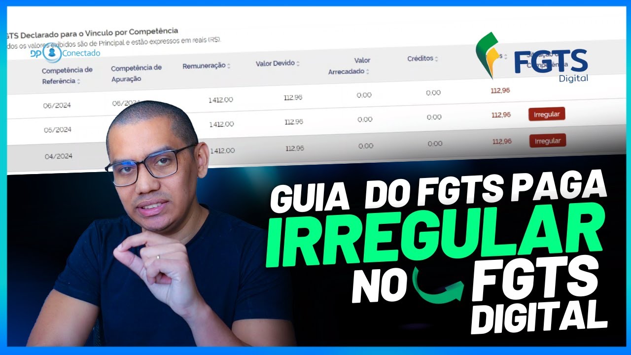 Guia do FGTS PAGA consta pendente na plataforma do FGTS DIGITAL