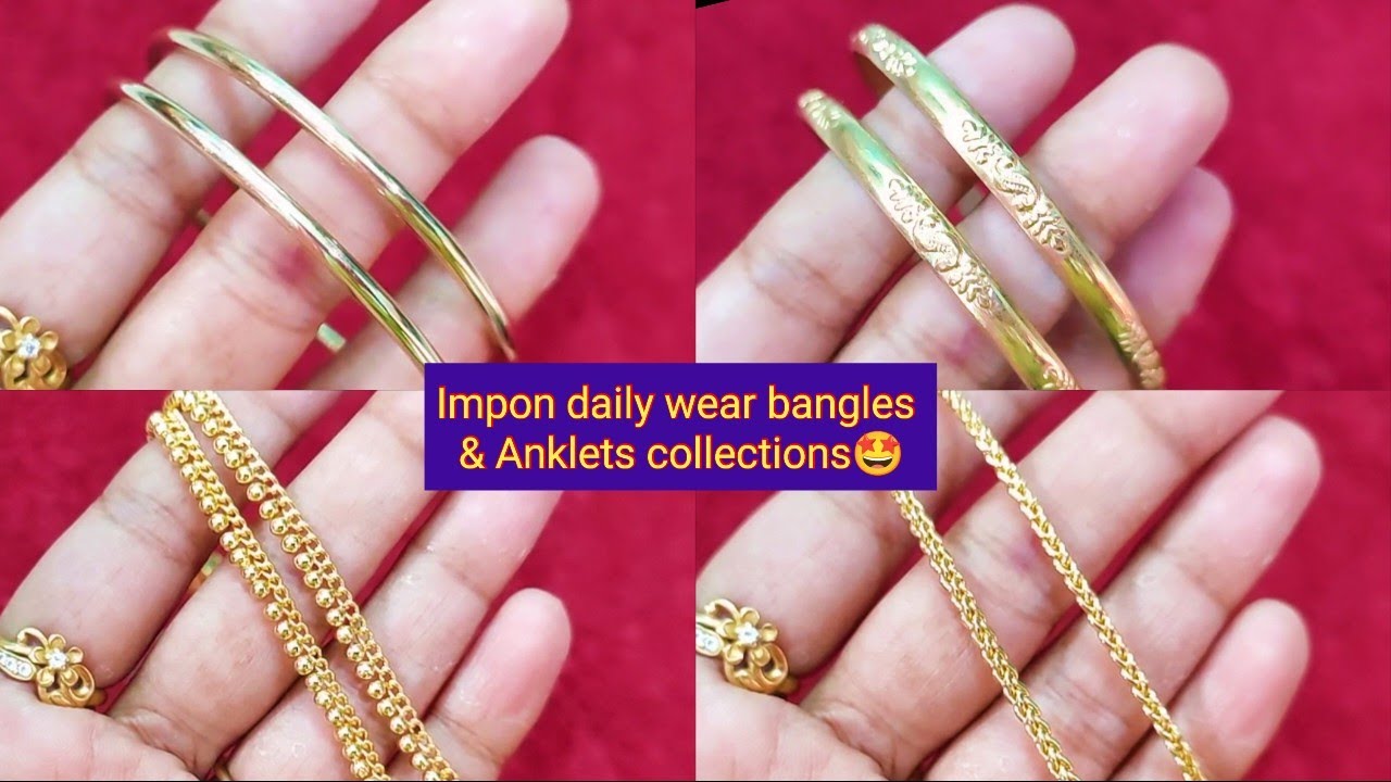 Gold like impon daily wear bangle  & anklets collections🤩 