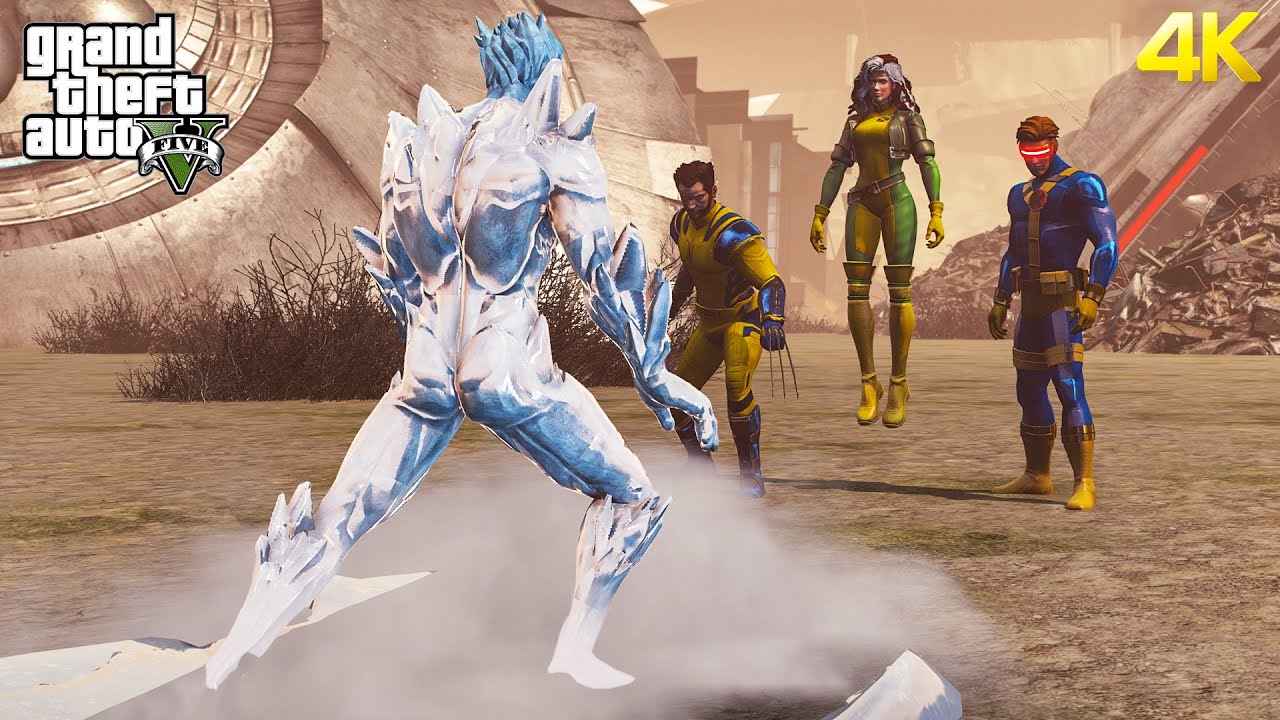 GTA 5 - Iceman VS X-Men Inside The Void