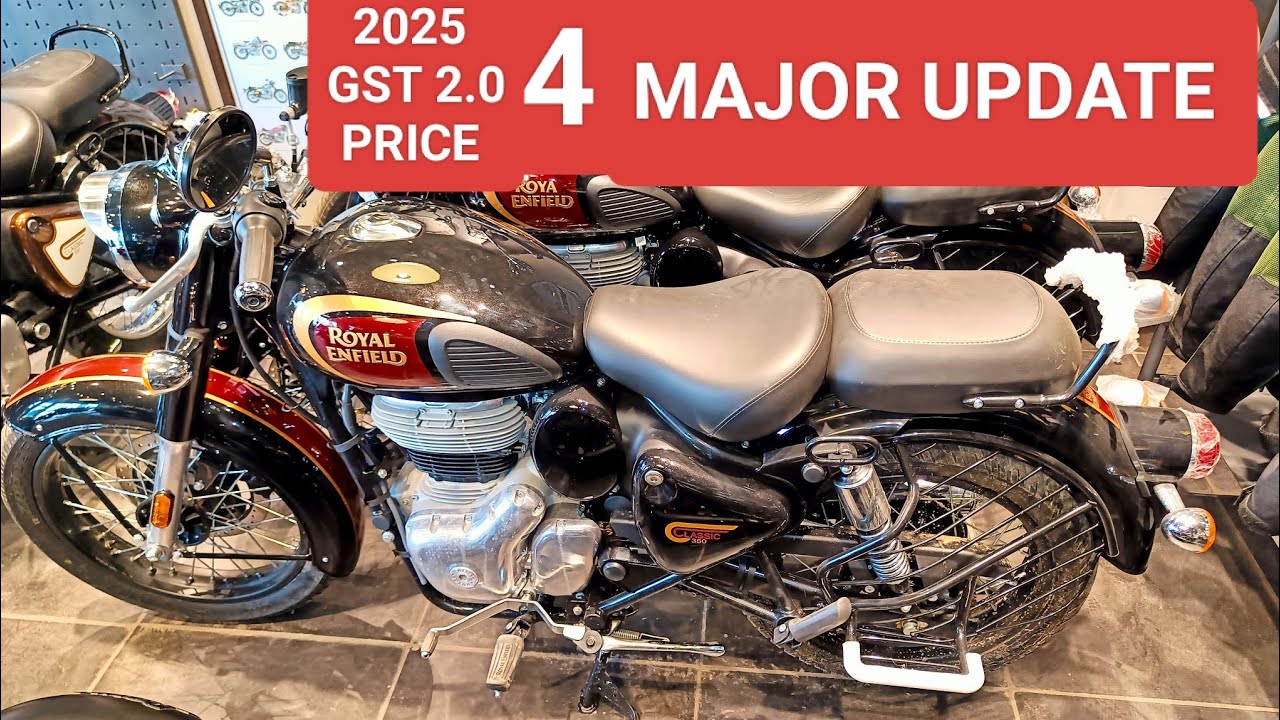 2025 New Royal Enfield Classic 350 Halcyon Black Gst 2.0 Price 4 Major Update Details Review 
