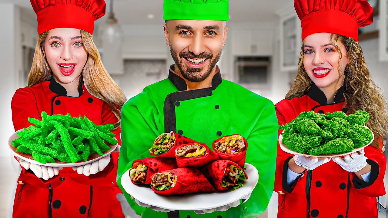 تحدي الطبخ بلون واحد: مع لانا و لين 👩‍🍳