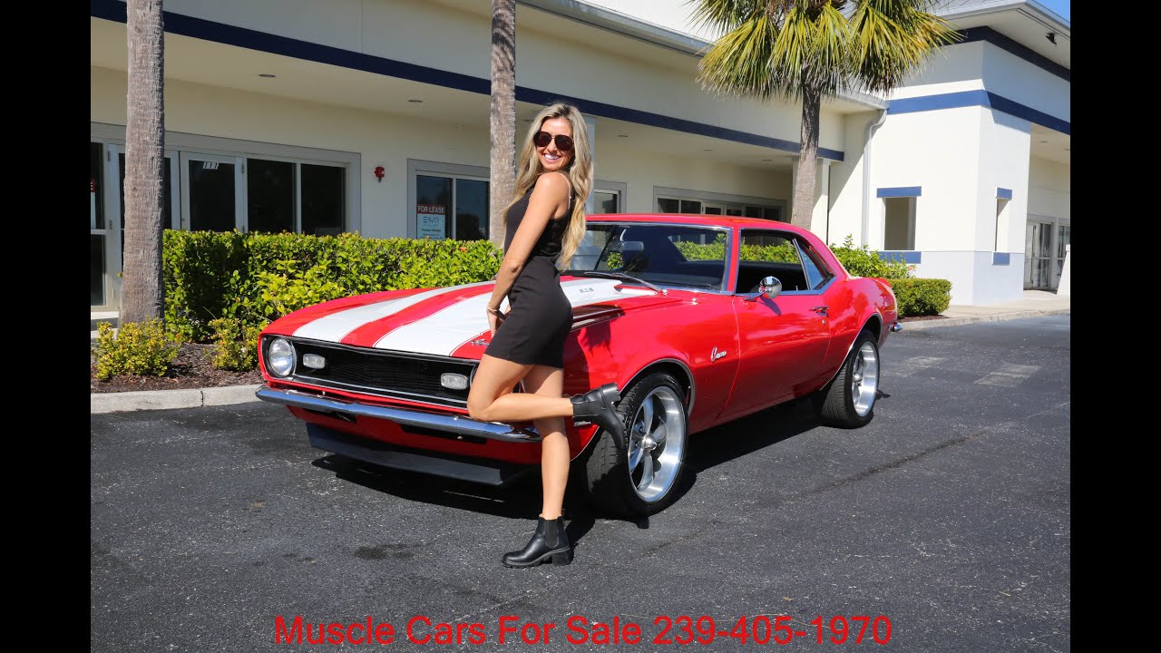 1968 red camaro 350 Auto $44500.00 350 Auto PS,PDB,  For more info www.musclecarsforsale.com