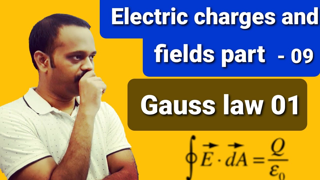 electric charges and fields 09: Gauss law 01: Gauss law of electrostatics, proof, problems CLASS 12