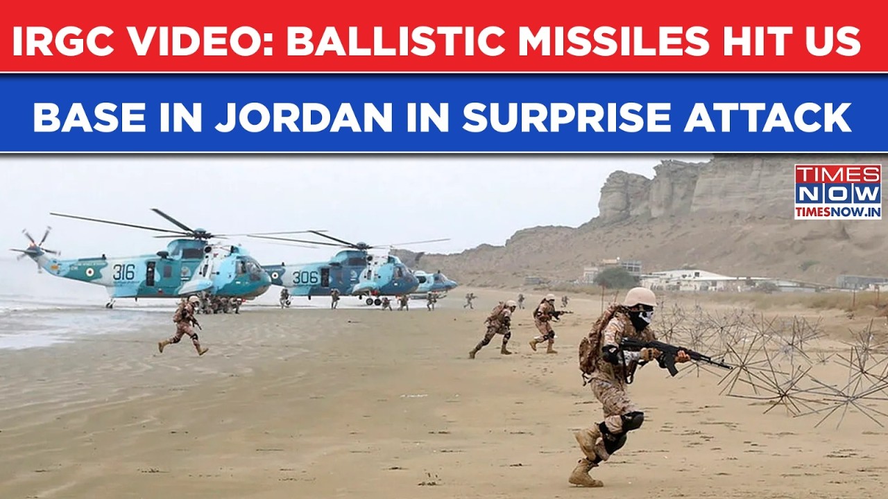 Iran IRGC Video Shows Ballistic Missiles Hit US' Jordan Base Hosting American Forces, Watch