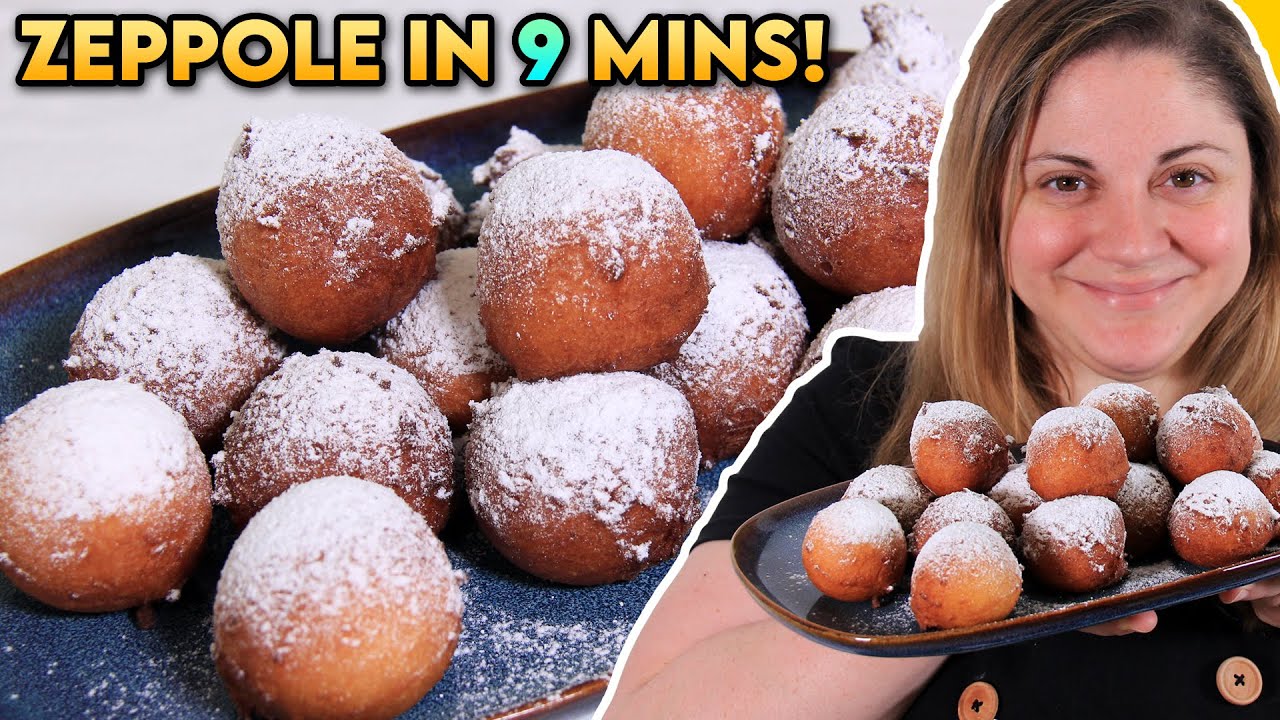 EASIEST Zeppole Recipe! Fresh Italian Donuts in 9 MINUTES!