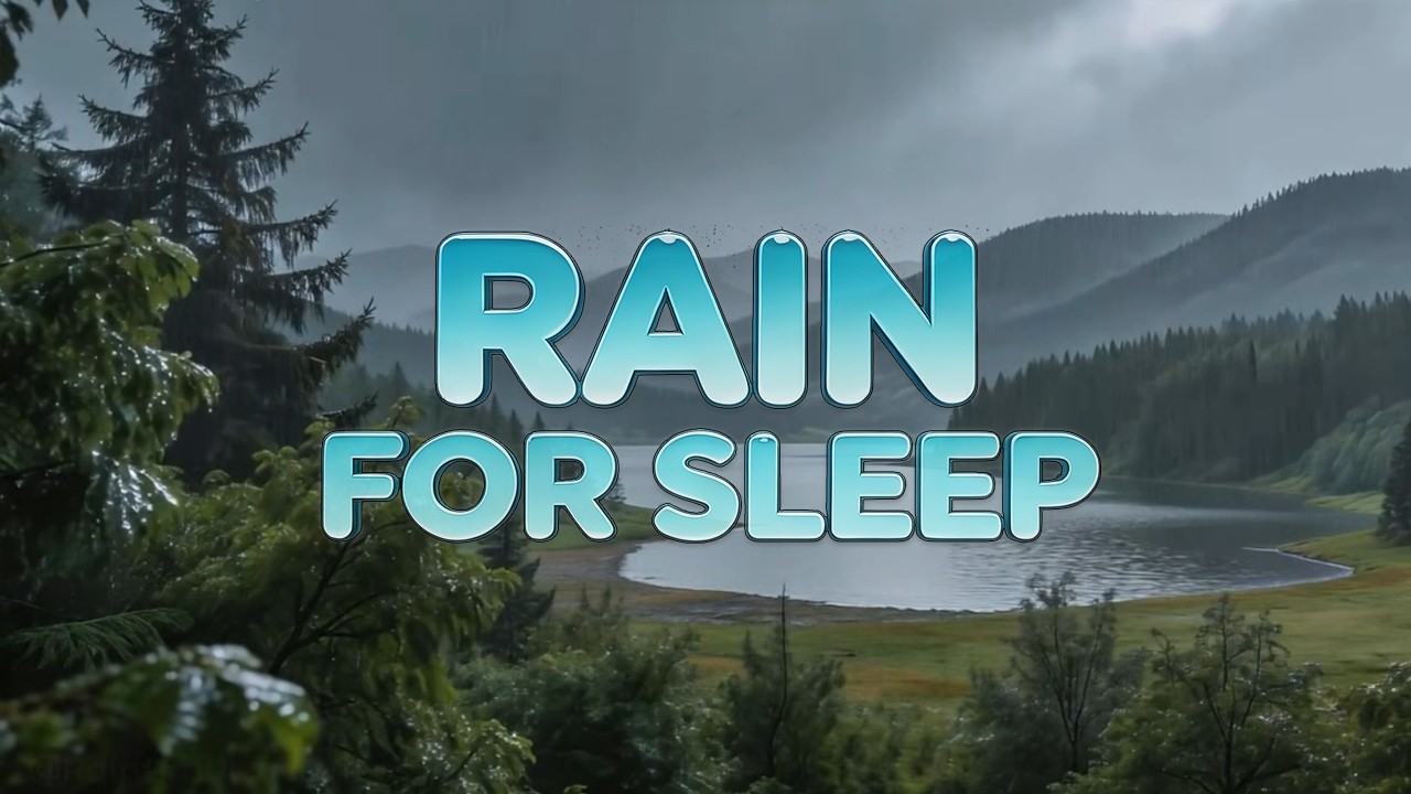 Mountain Lake Rain for Sleep 🌧 White Noise for Deep Sleep & Insomnia Relief (1 Hour)