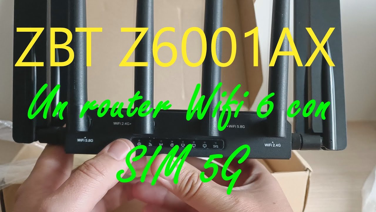 Un router SIM 5G que vuela !!!!! prácticamente con una fibra óptica de 300Mb.  ZBT Z6001AX-M2-T