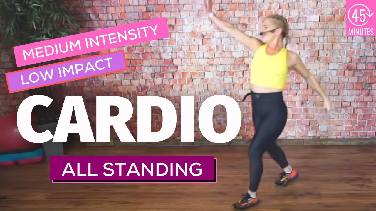 🔥45 MIN FAT BURNING CARDIO SESSION🔥ALL STANDING🔥MEDIUM INTENSITY🔥LOW IMPACT🔥 CARDIO WORKOUT🔥