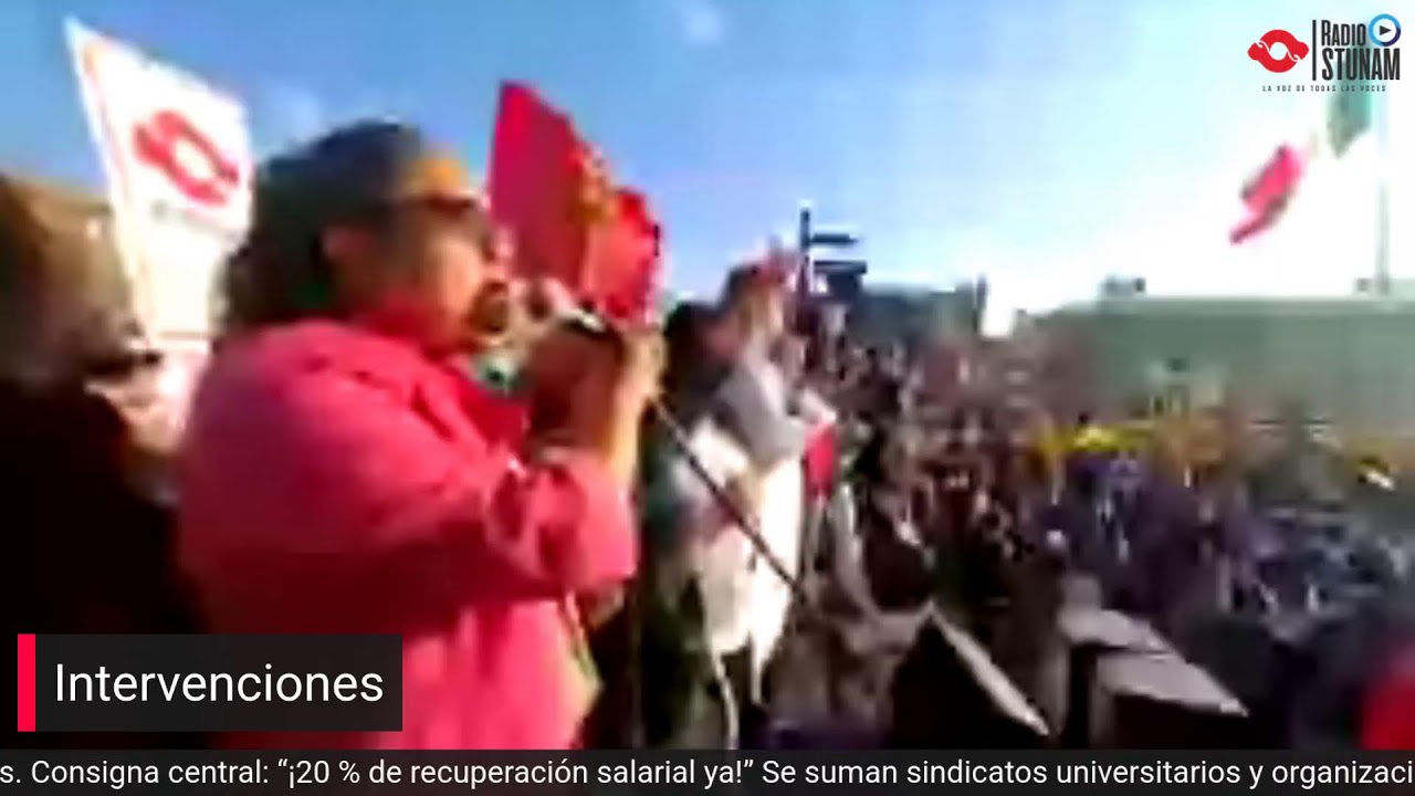 Marcha por 20% aumento salarial STUNAM, 29 octubre 2025