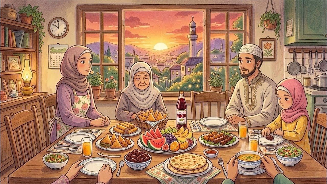 Ramadan Routine of a Muslim Family 🌙 | Ghibli Style ASMR Animation | Relaxing Islamic Daily Life