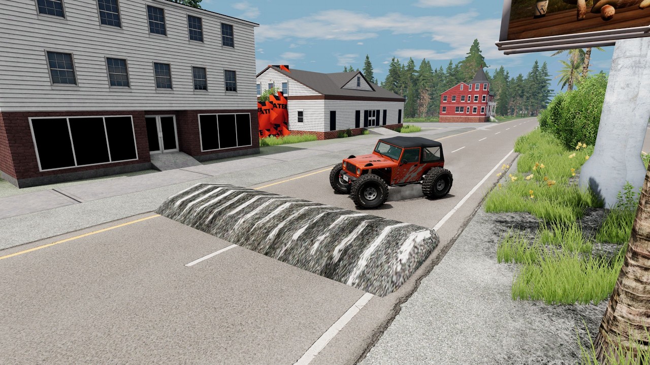 Mobil vs Speed Bumps #7 - BeamNG Drive