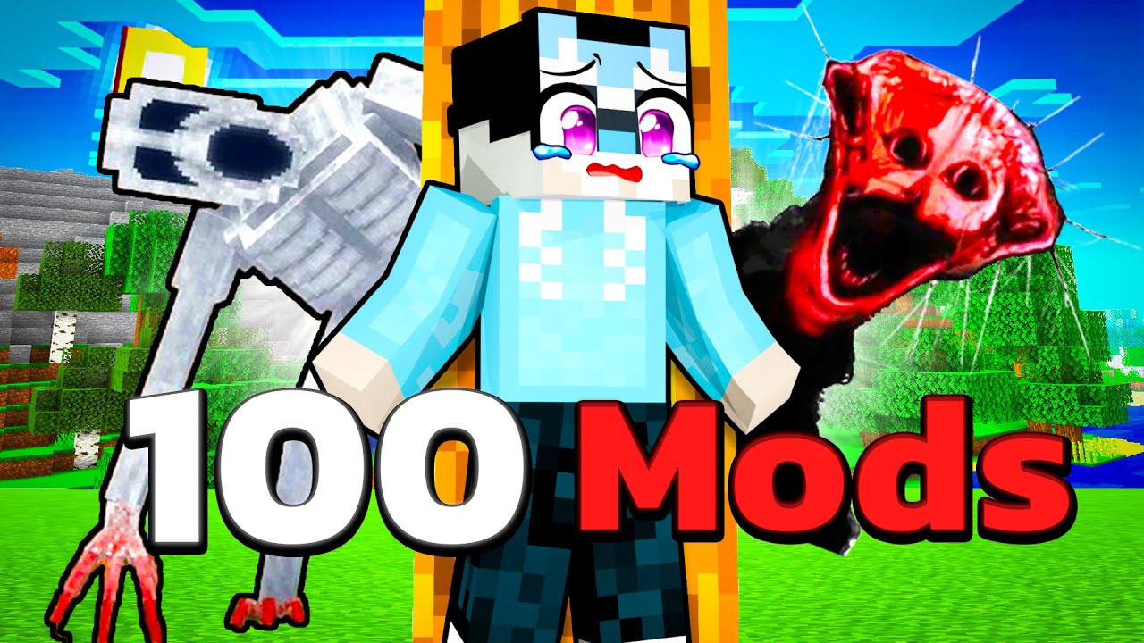 100 Minecraft HORROR Mods Spelen!