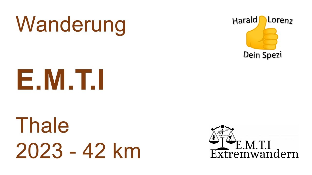 E.M.T.I - Wandermarathon Thale 2023 - 42 km