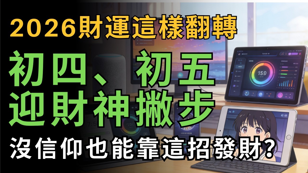 【賺錢俱樂部】2026財運這樣翻轉，初四、初五迎財神撇步，沒信仰也能靠這招發財？ #賺錢 #被動收入 #變現
