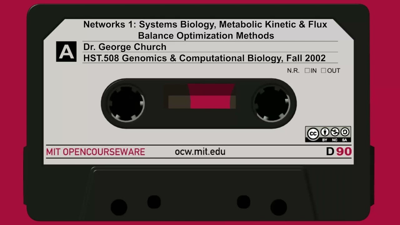 9A. Networks 1: Systems Biology, Metabolic Kinetic & Flux Balance Optimization Methods
