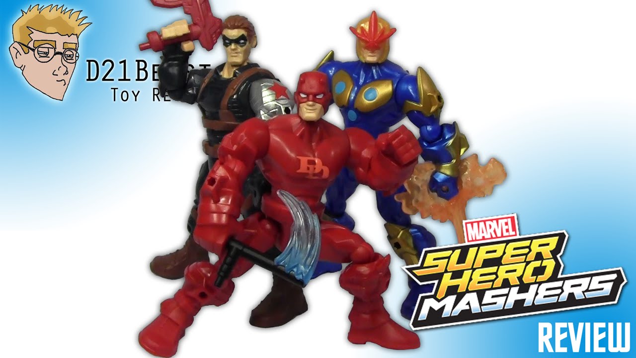 Marvel Super Hero Mashers Daredevil, Nova & Winter Solider Review