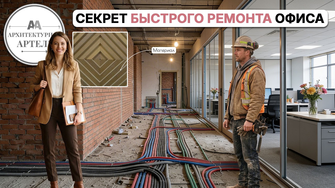 Как сделать офис БЫСТРО и БЮДЖЕТНО? Секрет дешевого ремонта. ЛДСП панели и сухая стяжка #dvaa