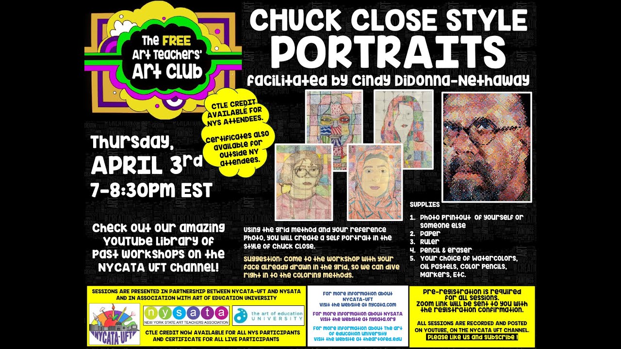 CHUCK CLOSE STYLE PORTRAITS