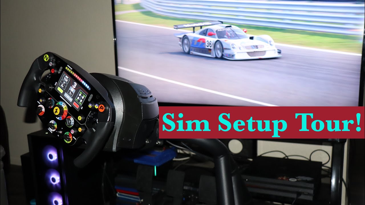 My Current Sim Racing Set Up! Thrustmaster T300 with SF1000 Fanatec CSL Elite V2 and Trak Racer RS6
