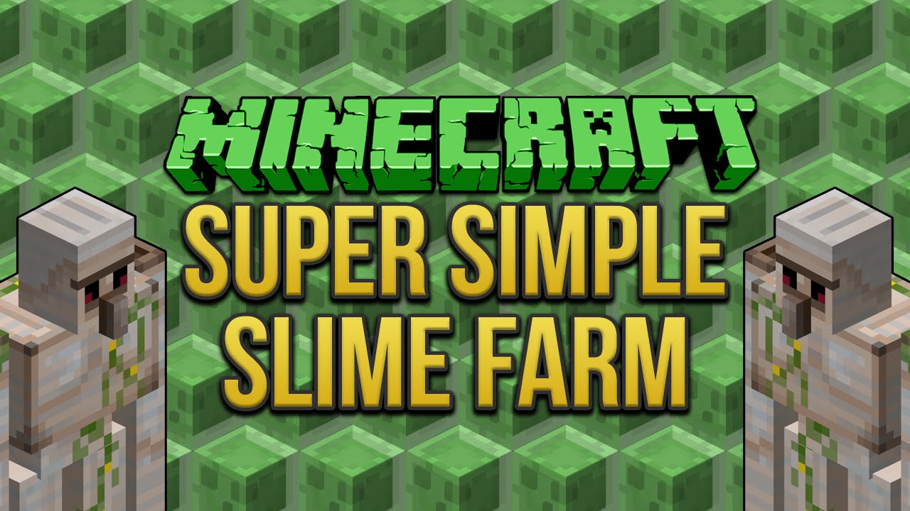 Minecraft: Супер простая ферма слаймов (1.8 и 1.9) Обучающее видео