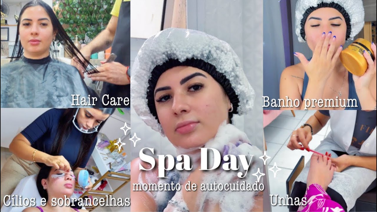 SPA DAY COMPLETO ✨ corte de cabelo, cílios, unhas, hidratação capilar, banho premium 🧖🏻‍♀️ 