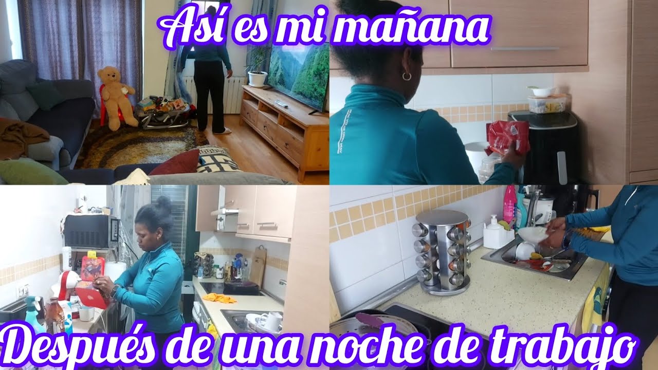Vlog ✨️ así son mis mañana después de una noche de trabajo con mi niño de 5 año y el bebe de 7 meses
