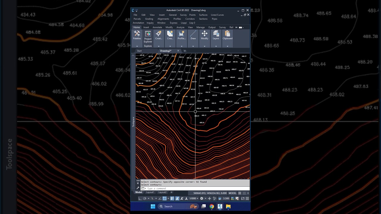 Autodesk Civil 3D - Create Surface from Text and Contour