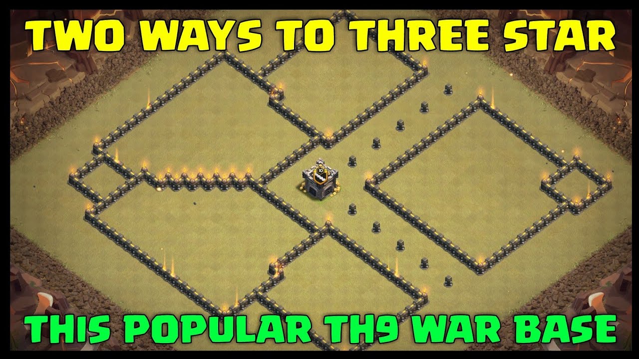 Two Ways to 3 Star this Popular TH9 War Base | Clash of Clans